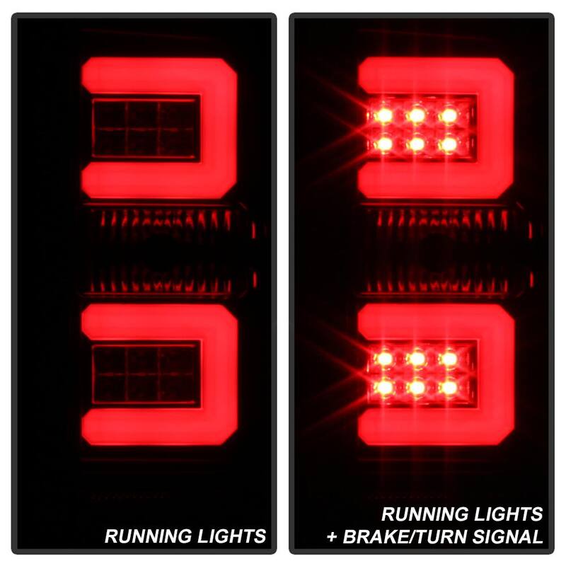 Spyder Auto Chevy Silverado 2016-2017 (will Only Work With Factory LED Type) Light Bar LED Tail Lights - Black Smoke - 5083739