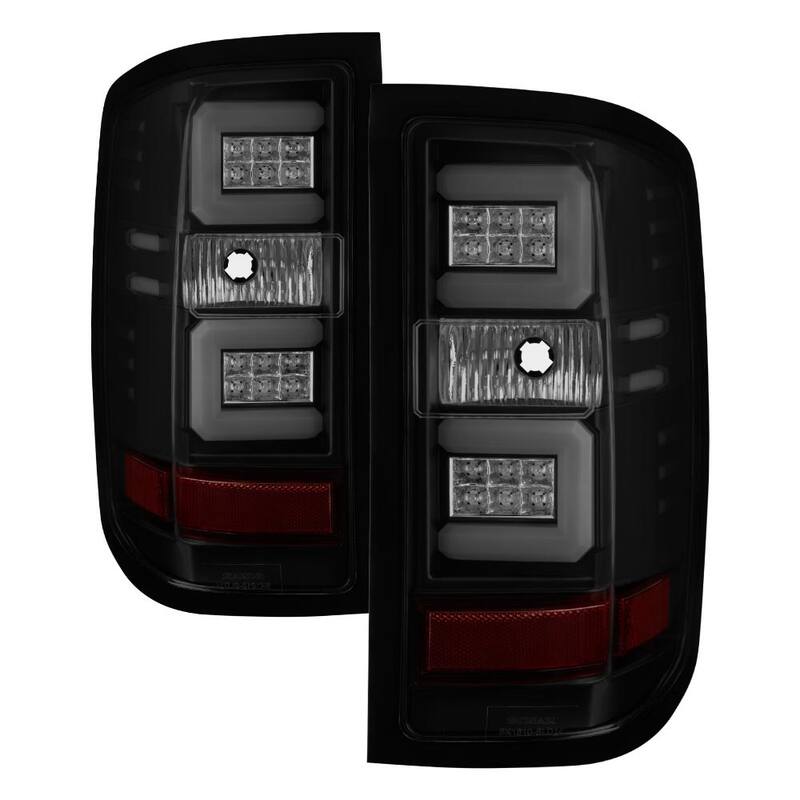 Spyder Auto Chevy Silverado 2016-2017 (will Only Work With Factory LED Type) Light Bar LED Tail Lights - Black Smoke - 5083739