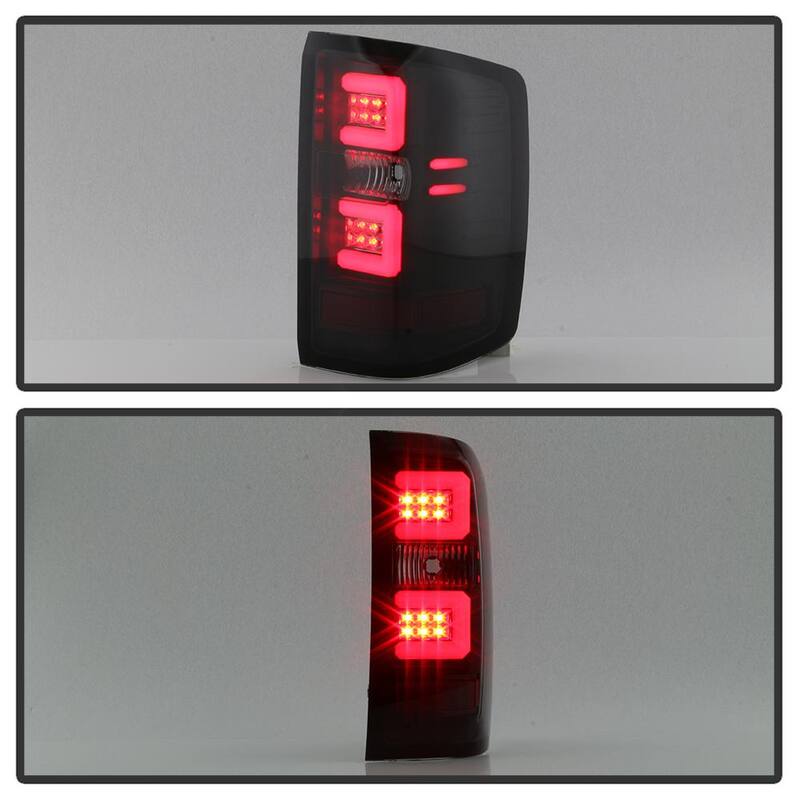 Spyder Auto Chevy Silverado 2016-2017 (will Only Work With Factory LED Type) Light Bar LED Tail Lights - Black Smoke - 5083739