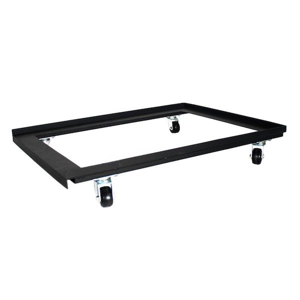 Quest Mfg Caster Tray For Wall Mount Enclosures, 20-28U, 28", Black - WMCT-28-02