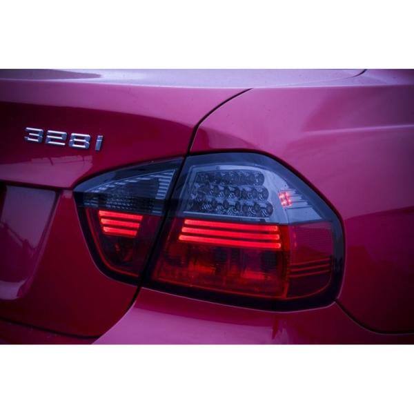 Spyder Auto BMW E90 3-Series 06-08 4Dr LED Tail Lights - Red Smoke - 5000910