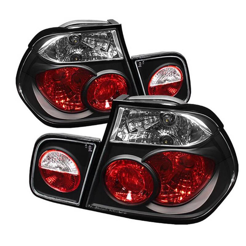 Spyder Auto BMW E46 3-Series 99-01 4Dr Euro Style Tail Lights- Black - 5000712