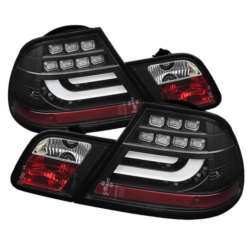 Spyder Auto BMW E46 00-03 2Dr Coupe ( Will Not Fit Convertible ) Light Bar LED Tail Lights - Black - 5073815