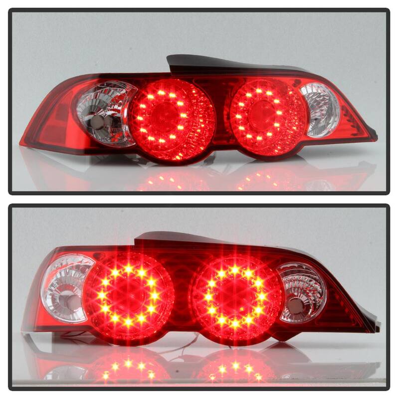Spyder Auto Acura RSX 02-04 LED Tail Lights - Red Clear - 5000385