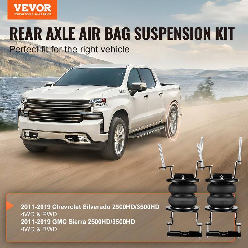 VEVOR Air Bag Suspension Kit, Air Springs Suspension Bag Kit Compatible with 2011-2019 Chevrolet Silverado 2500/3500HD - AQQNXJTJ5000O42GKV0