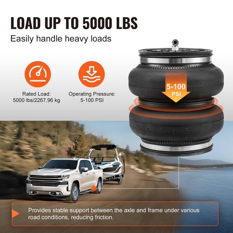 VEVOR Air Bag Suspension Kit, Air Springs Suspension Bag Kit Compatible with 2011-2019 Chevrolet Silverado 2500/3500HD - AQQNXJTJ5000O42GKV0