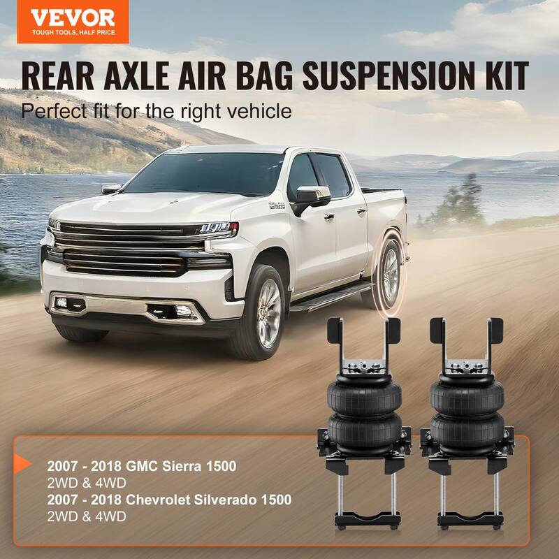 VEVOR Air Bag Suspension Kit, Air Springs Suspension Bag Kit Compatible with 2007-2018 Chevrolet Silverado 1500 - AQQNXJTJ2007GGVSVV0