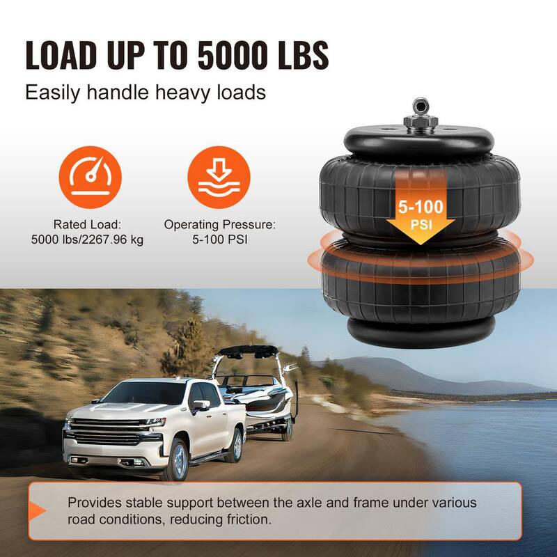 VEVOR Air Bag Suspension Kit, Air Springs Suspension Bag Kit Compatible with 2001-2010 Chevrolet Silverado 2500/3500HD - AQQNXJTJ5000LZTJMV0