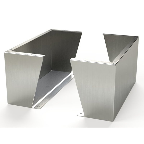 Saginaw Control & Engineering Floor Stand Kit, 12 in. H x 24 in. W x 9.12 in. L, 316 Stainless Steel, 1 PR - SCE-FK1224SS6