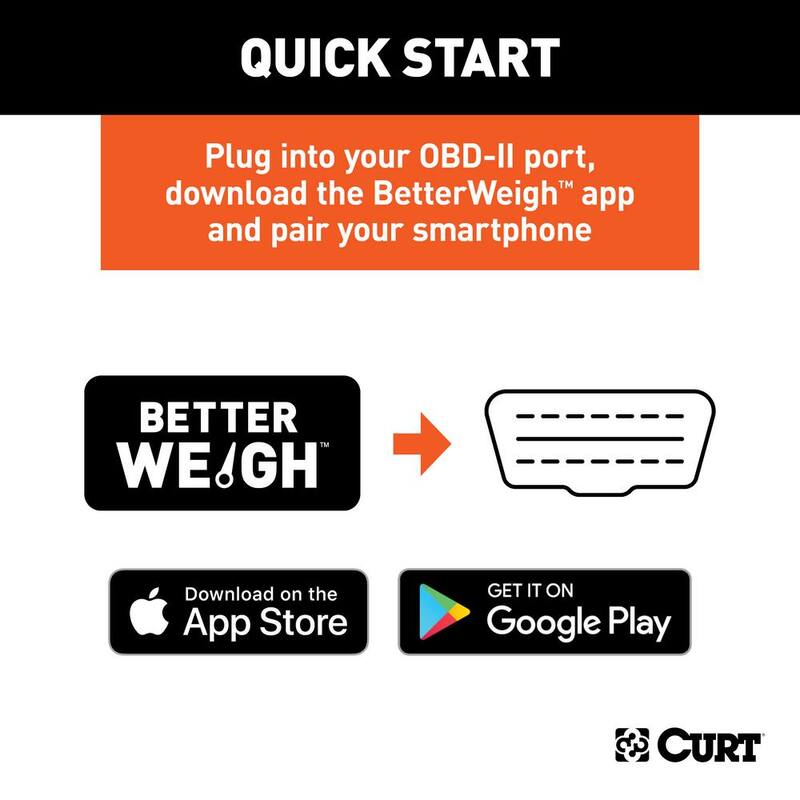 CURT BetterWeigh Mobile Towing Scale with TowSense Technology (OBD-II) - 51701