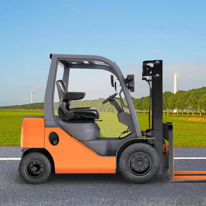 VEVOR Universal Forklift Seat PVC Tractor Seat 6 in. Adjustable Mower Seat Foldable Seat Including Armrests&Seat Switch, Black - CCZYFSAQKGYS2X3NUV0
