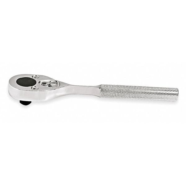 Proto 3/8" Drive 24 Geared Teeth Pear Head Style Hand Ratchet, 7" L, Full Polish Finish - J5249