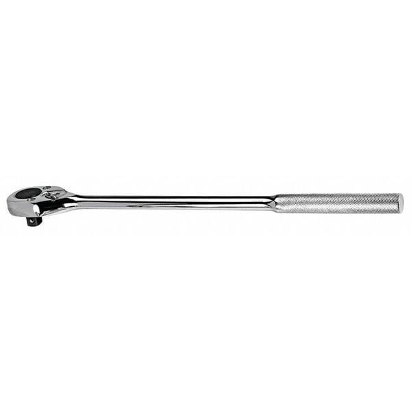 Proto 1/2" Drive 24 Geared Teeth Pear Head Style Hand Ratchet, 16" L, Full Polish Finish - J5450