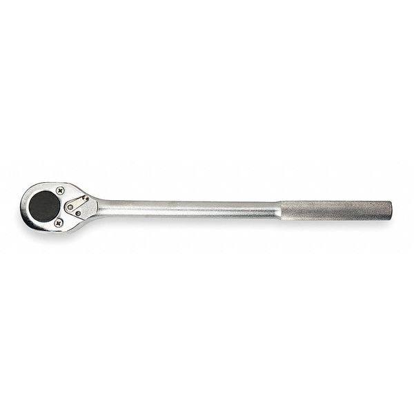 Proto 3/4" Drive 24 Geared Teeth Pear Head Style Hand Ratchet, 20" L, Satin Finish - J5649