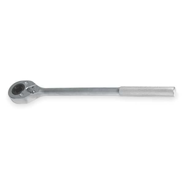 Proto 3/4" Drive 24 Geared Teeth Pear Head Style Hand Ratchet, 20" L, Satin Finish - J5649FW