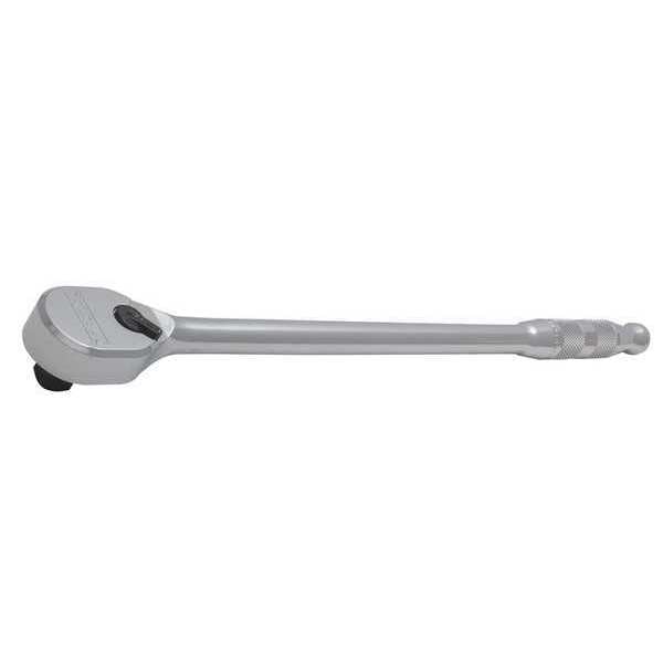 Proto 1/2" Drive 90 Geared Teeth Pear Head Style Hand Ratchet, 25-11/16" L, Full Polish Finish - J5426HTC