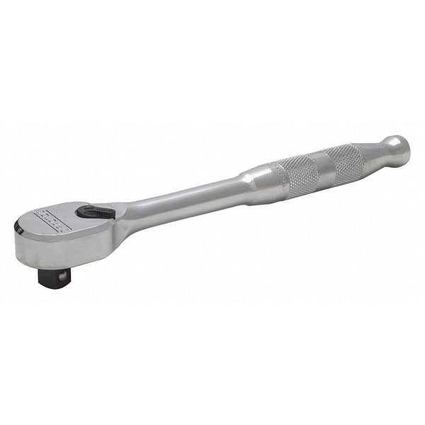 Proto 1/2" Drive 90 Geared Teeth Pear Head Style Hand Ratchet, 10-11/16" L, Full Polish Finish - J5449HTC