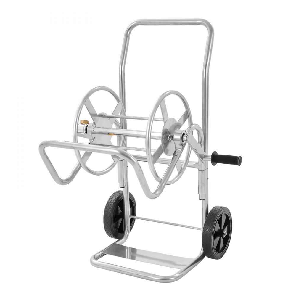 VEVOR Hose Reel Cart, Hold Up to 200 ft of 5/8’’ Hose (Hose Not Included), Garden Water Hose Carts Mobile Tools with Wheels, Heavy Duty Powder-coated Steel Outdoor Planting for Garden, Yard, Lawn - SGJPC2GG200FE39LAV0