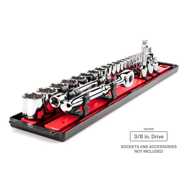 Tekton 1/4 Inch Drive Top Mount Ratchet and Extension Holder Set (2-Piece) - OSC31001