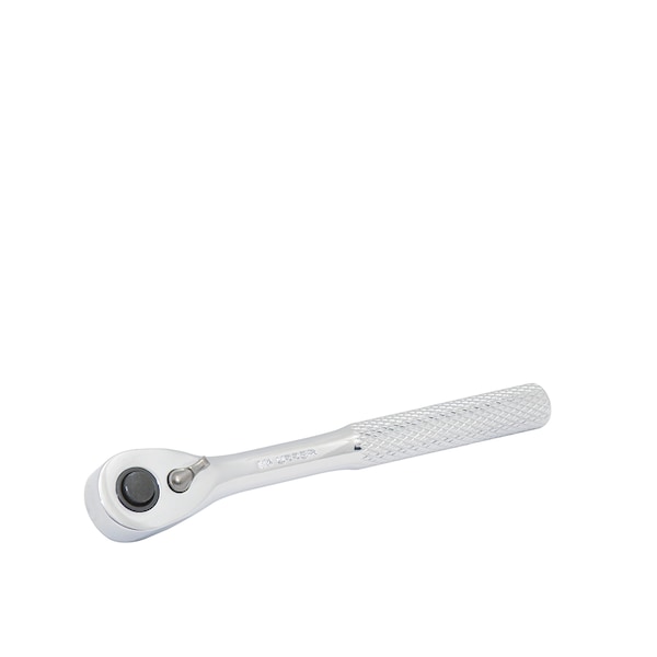 Urrea 1/4" Drive 48 Geared Teeth Pear Head Style Hand Ratchet, 5" L, Chrome Plated Finish - 4749