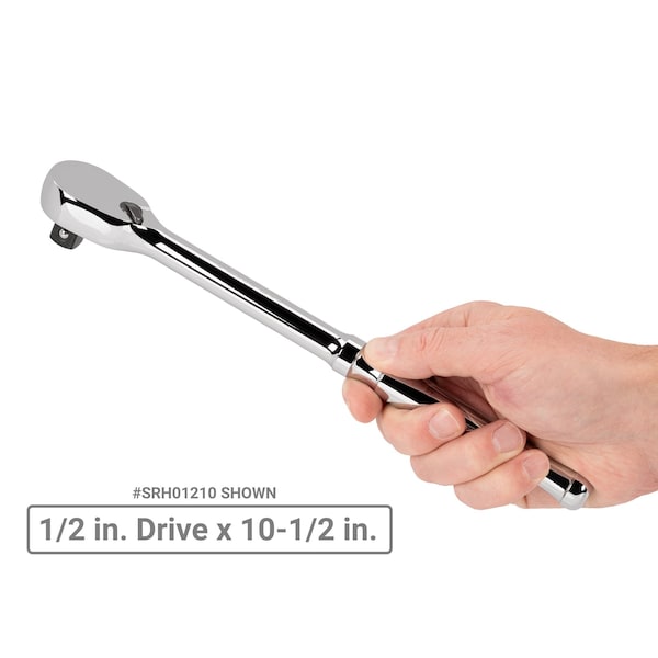 Tekton 1/2 Inch Drive Ratchet Set, 3-Piece (10-1/2, 18, 24 in.) - SRH92005