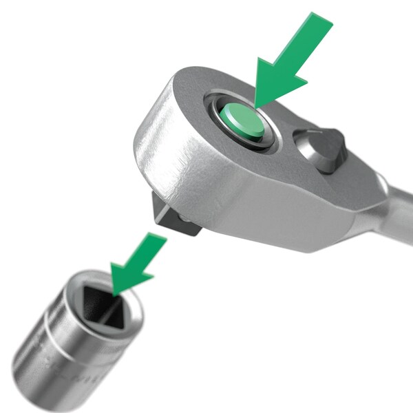 Stahlwille Tools 10 mm (3/8") QuickRelease ratchet, fine tooth WA.4.5 ° L.193 mm - 12111020