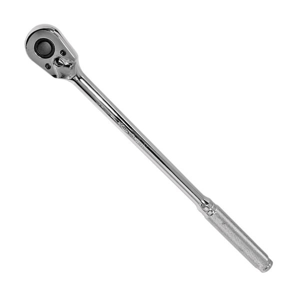 K-Tool International 3/8" Drive 48 Geared Teeth Ratchet, Long Handled, Chrome, 3/8", 11-3/8", Chrome - KTI-22095