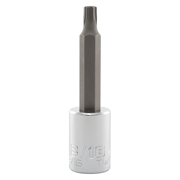 Proto 3/8 in Drive Hex Socket Bit SAE 3/16 in Tip, 2 3/4 in L - J4990R-3/16
