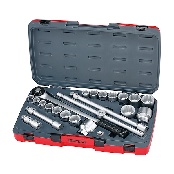 Teng Tools T3422S - 22 Piece 3/4" Drive Metric and SAE Secure Locking - T3422S