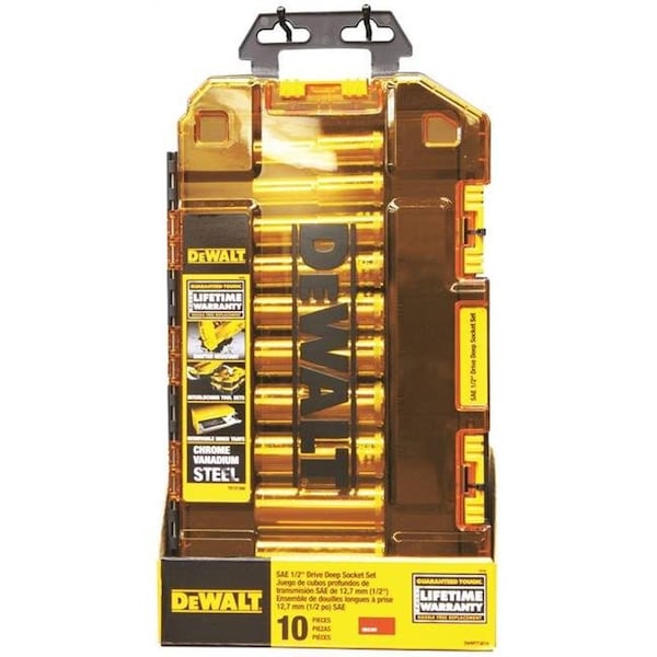 Stanley Stanley Tools 7515158 0.50 in. Socket Set Deep Drive SAE Dwmt73814 - 7515158