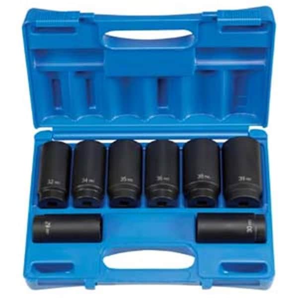 Grey Pneumatic Grey Pneumatic GY1708SN 8 Pieces 12 Point Metric Axle Nut Socket Set - GY1708SN