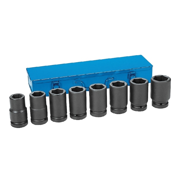 Grey Pneumatic SKT SET 1" DRIVE 8 PIECE DEEP METRIC IM - GP9109D