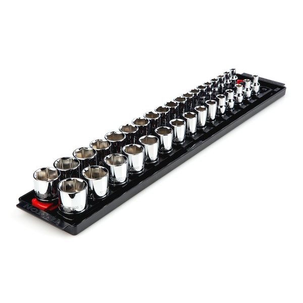 Tekton 3/8 Inch Drive 6-Point Socket Set, 34-Piece (1/4-1 in., 6-24 mm) - SHD91205