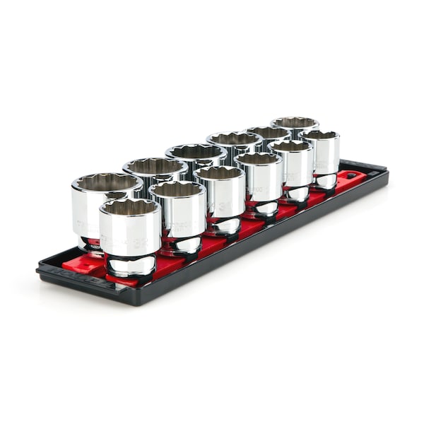 Tekton 1/2 Inch Drive 12-Point Socket Set, 12-Piece (27-38 mm) - SHD92112