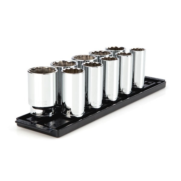 Tekton 1/2 Inch Drive Deep 12-Point Socket Set, 10-Piece (15/16 - 1-1/2 in.) - SHD92115