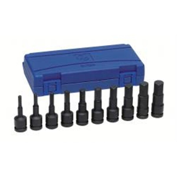 Light House Beauty Plus Socket 0.5 in. Drive Imperial Hex Driver 10 Piece Set - LI2620461