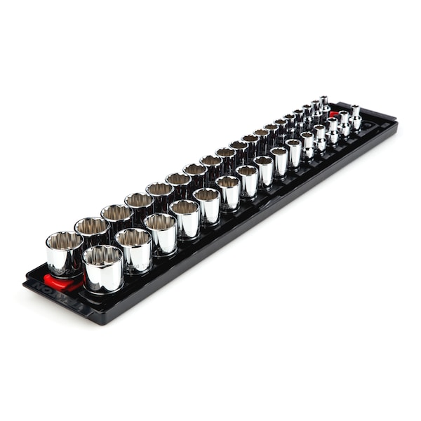 Tekton 3/8 Inch Drive 12-Point Socket Set, 34-Piece (1/4-1 in., 6-24 mm) - SHD91206