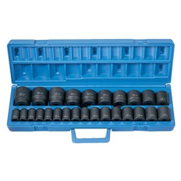 Grey Pneumatic 1/2 Inch Drive 26 Pieces Standard Lenght Metric Master Set - GR99246
