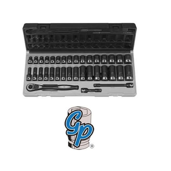 Grey Pneumatic Grey Pneumatic GY81635MRD 3/8" Drive 6 Point 35 Pieces Metric Standard and Deep Duo Socket Set - GY81635MRD