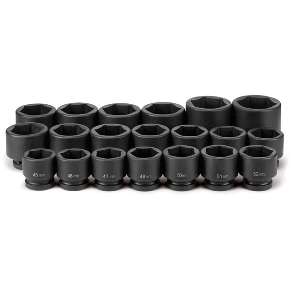 Grey Pneumatic SKT SET 1" DR 20 PC. MET SET 45MM - 75MM - GP9020M