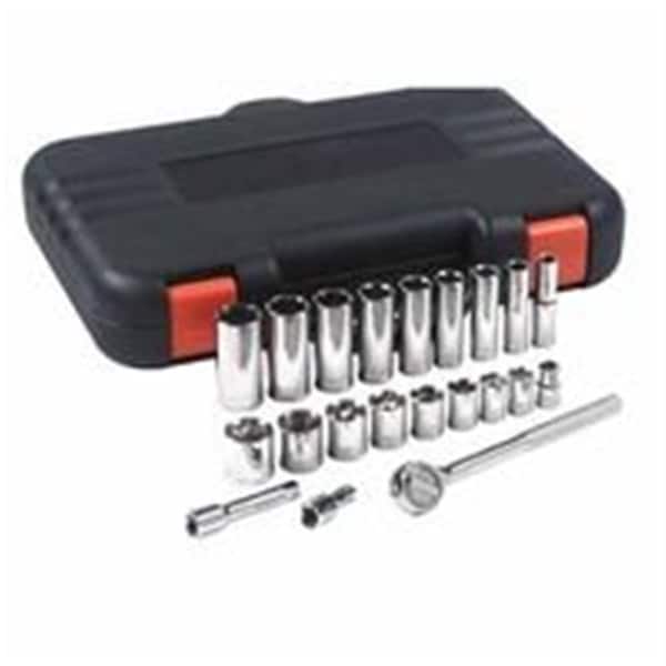 Anchor Brand 22 Piece Standard And Deep Socket Sets, 0.38 in., 6 Point - 103-07-846