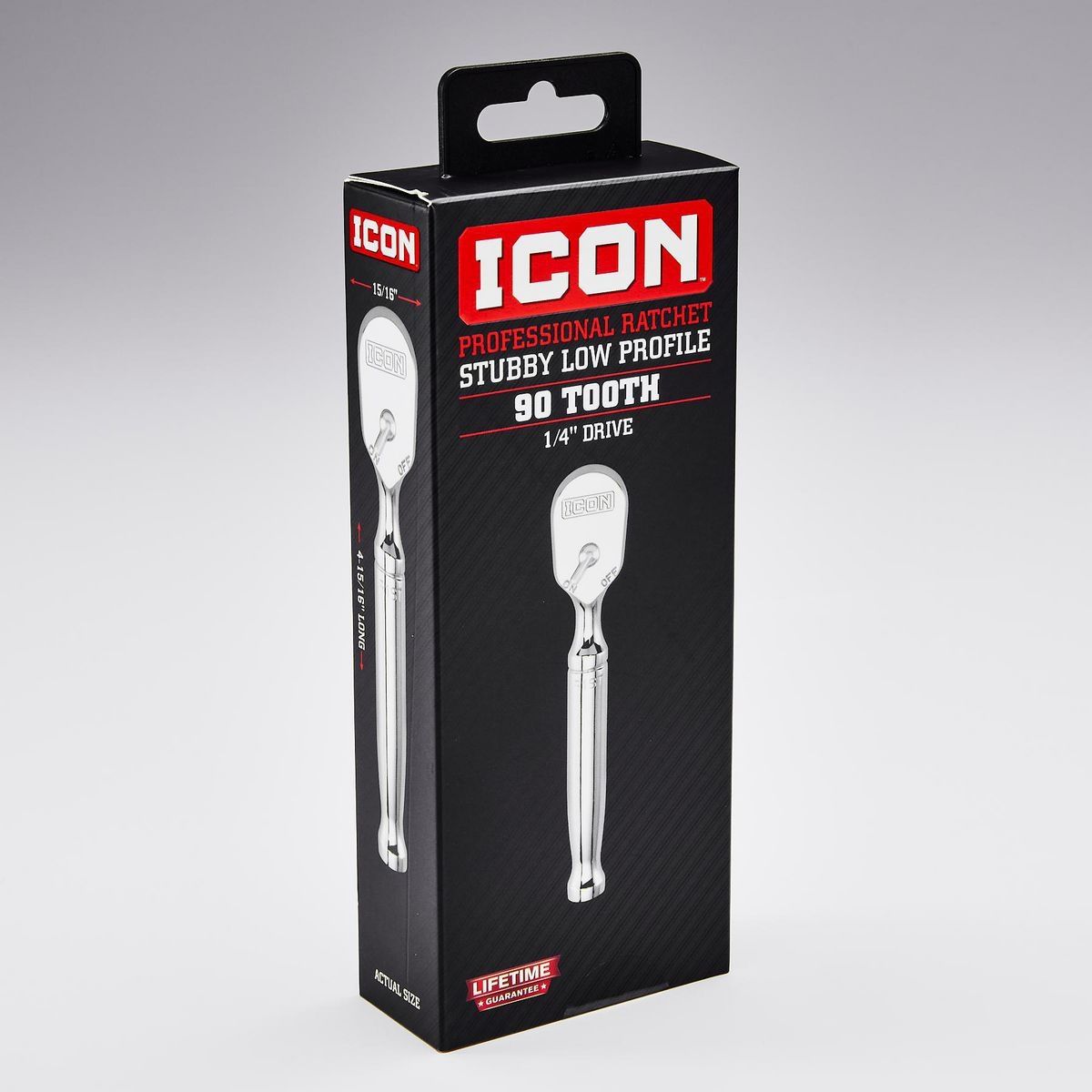 Icon 1/4 pulg. Drive Llave de trinquete profesional de perfil bajo y corto - 56189