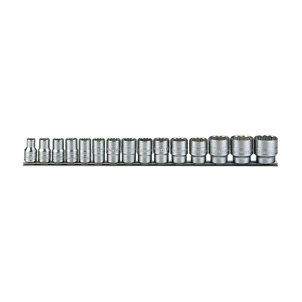 Teng Tools M1215AF - 15 Piece 1/2" Drive Regular 12 point AF/SAE - M1215AF