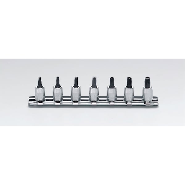 Ko-Ken Socket set TORX T10H-T40H 150mm 7 pieces 1/4 Sq. Drive - RS2025/7-HOLE