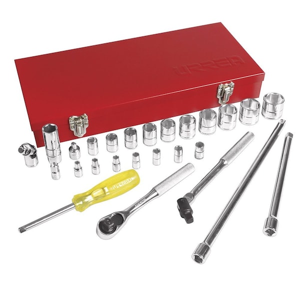 Urrea 1/4", 3/8" Drive SAE, 27 pcs - 5200A