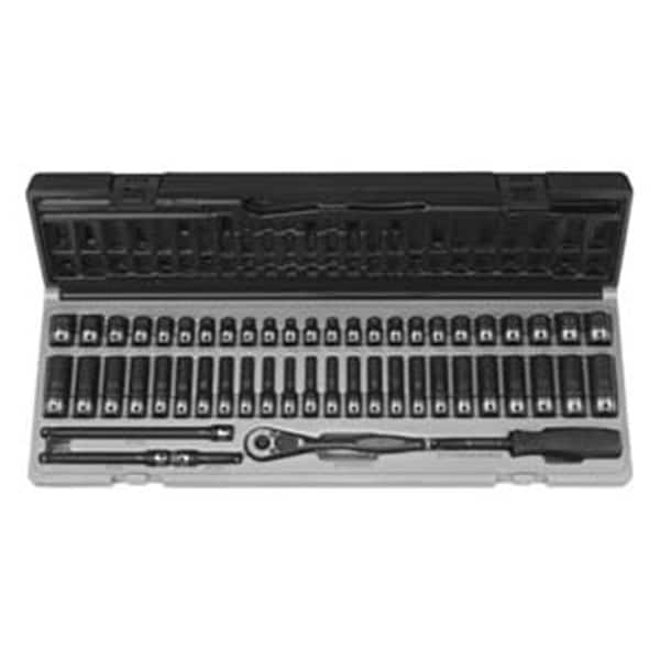 Grey Pneumatic Eagle GY89253CRD 1/4" Drive 12 Point 53 Pieces Fract. and Metric Duo Socket Set - GY89253CRD