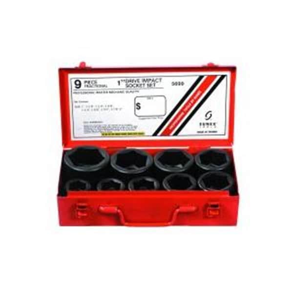 Gourmetgalley 5699 9 Piece 1 Inch Drive Sae Shallow Socket Set - GO3482601