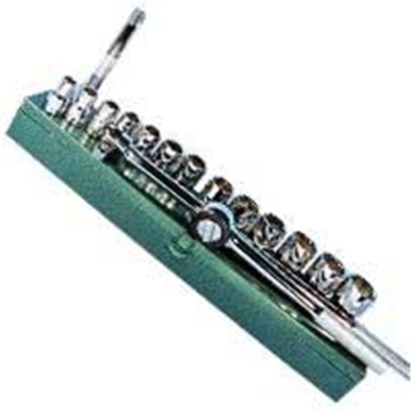 Keen 16 Piece 1/2 Inch Drive 6 Point SAE Shallow Socket Set - KE269909