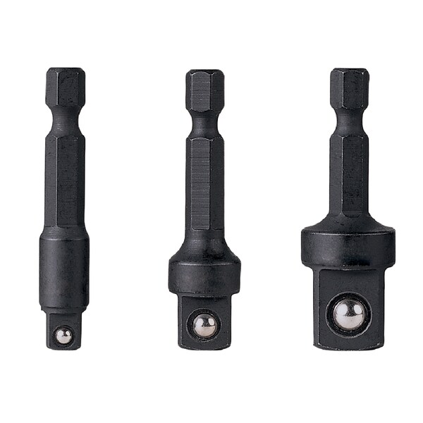 Grey Pneumatic SKT SET 1/4" DR 3 PC.HEX DR. ADPTR SET - GP1403HA