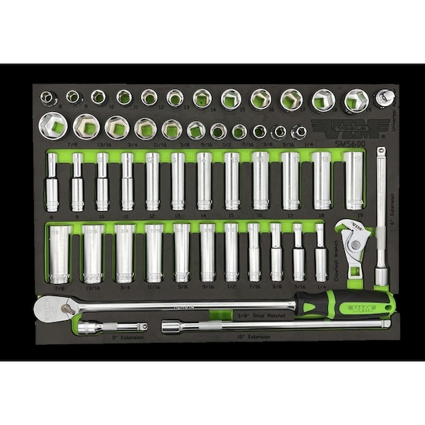 Homecare Products 0.37 in. Drive Socket Set - 52 Piece - HO3481014